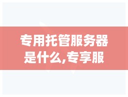 专用托管服务器是什么,专享服务器租用服务特点解析