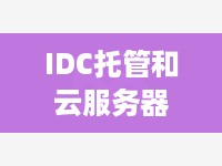 IDC托管和云服务器选择指南，如何选择最适合的服务器解决方案