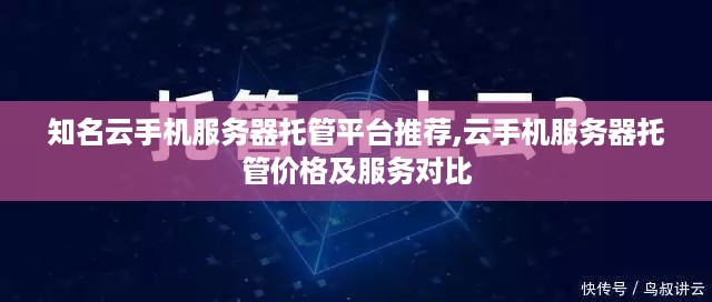 知名云手机服务器托管平台推荐,云手机服务器托管价格及服务对比