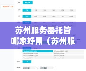 苏州服务器托管哪家好用（苏州服务器托管服务推荐）