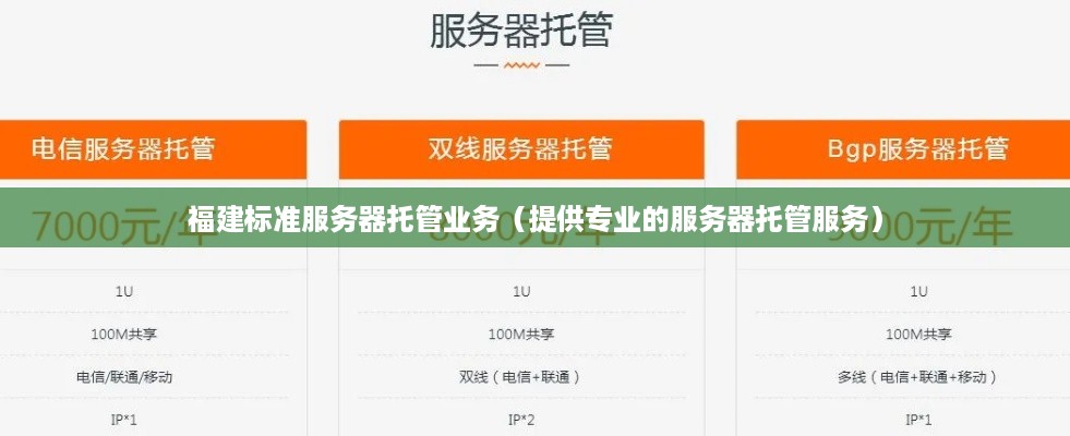 福建标准服务器托管业务（提供专业的服务器托管服务）