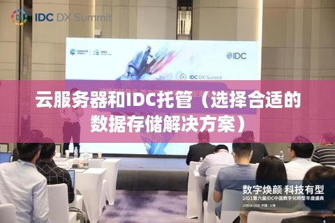 云服务器和IDC托管（选择合适的数据存储解决方案）