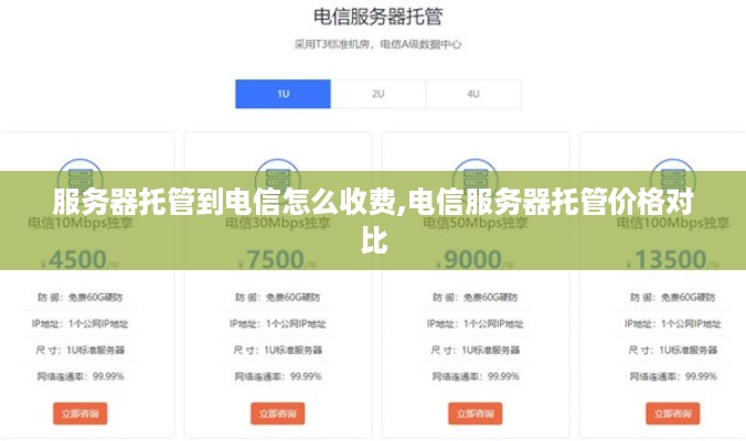 服务器托管到电信怎么收费,电信服务器托管价格对比