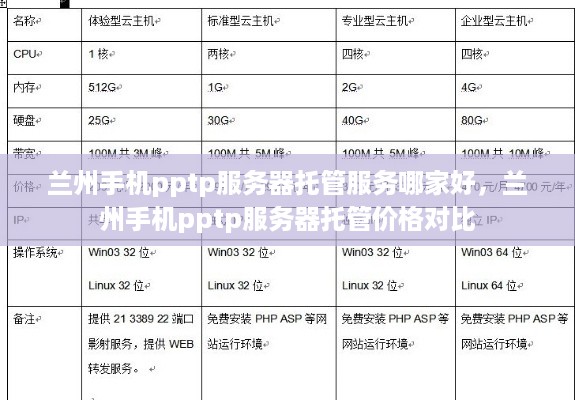 兰州手机pptp服务器托管服务哪家好，兰州手机pptp服务器托管价格对比