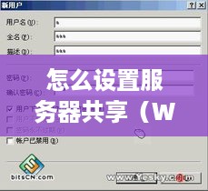 怎么设置服务器共享（Windows服务器共享设置教程）