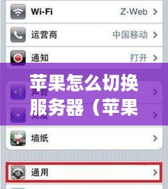 苹果怎么切换服务器（苹果手机如何切换服务器）