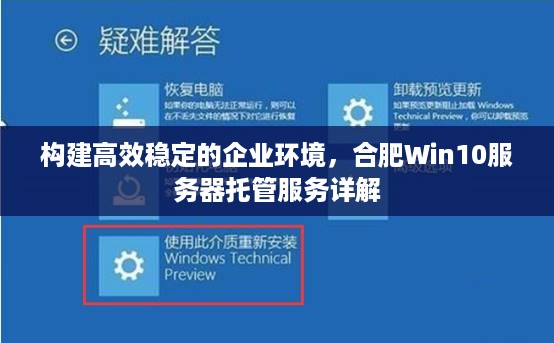 构建高效稳定的企业环境，合肥Win10服务器托管服务详解