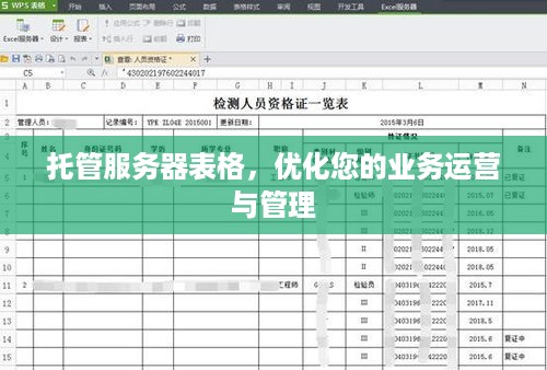 托管服务器表格，优化您的业务运营与管理