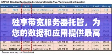 独享带宽服务器托管，为您的数据和应用提供最高性能与安全性