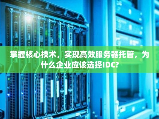 掌握核心技术，实现高效服务器托管，为什么企业应该选择IDC?