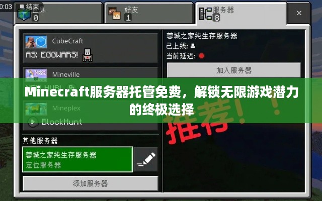 Minecraft服务器托管免费，解锁无限游戏潜力的终极选择