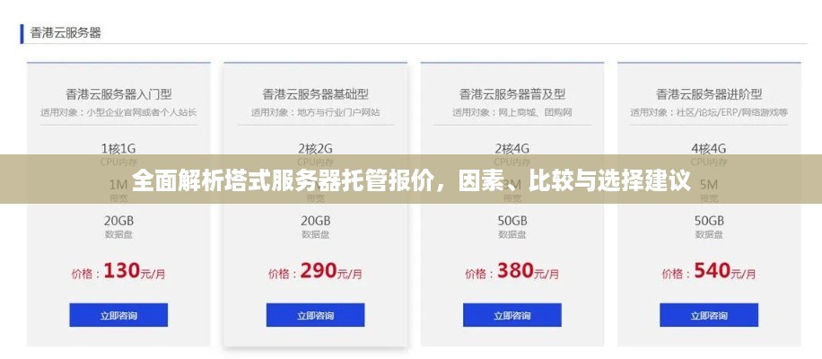 全面解析塔式服务器托管报价，因素、比较与选择建议
