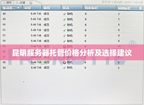 昆明服务器托管价格分析及选择建议