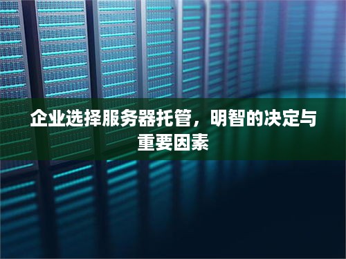 企业选择服务器托管，明智的决定与重要因素