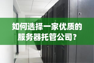 如何选择一家优质的服务器托管公司？