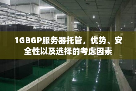 1GBGP服务器托管，优势、安全性以及选择的考虑因素