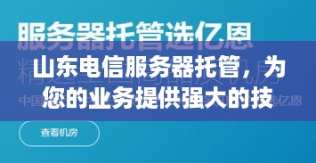 山东电信服务器托管，为您的业务提供强大的技术支持