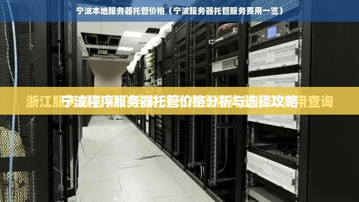 宁波程序服务器托管价格分析与选择攻略