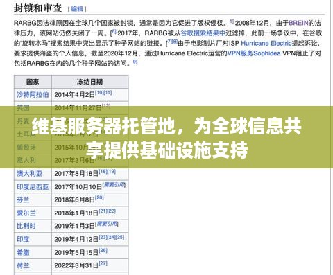 维基服务器托管地，为全球信息共享提供基础设施支持