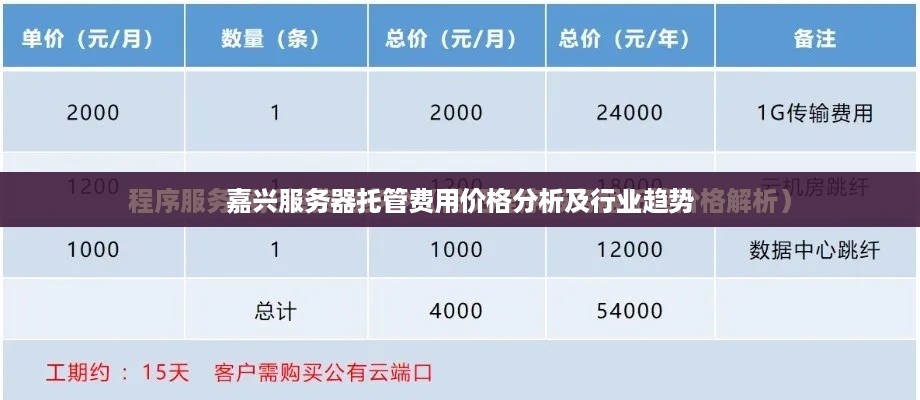 嘉兴服务器托管费用价格分析及行业趋势