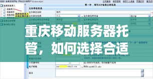 重庆移动服务器托管，如何选择合适的服务提供商？