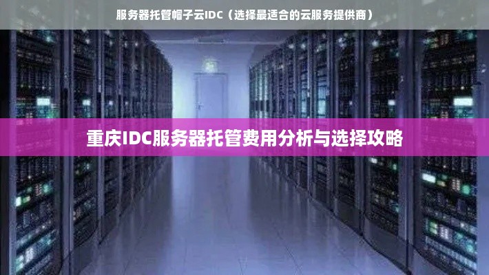 重庆IDC服务器托管费用分析与选择攻略