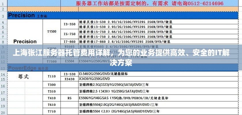 上海张江服务器托管费用详解，为您的业务提供高效、安全的IT解决方案