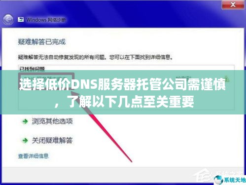 选择低价DNS服务器托管公司需谨慎，了解以下几点至关重要