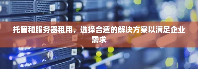 托管和服务器租用，选择合适的解决方案以满足企业需求