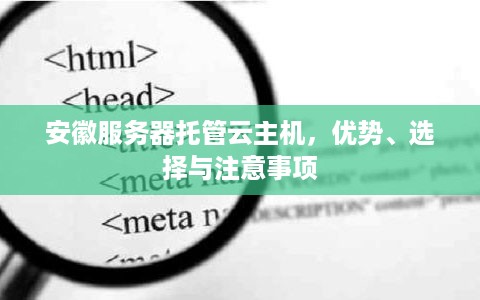 安徽服务器托管云主机，优势、选择与注意事项