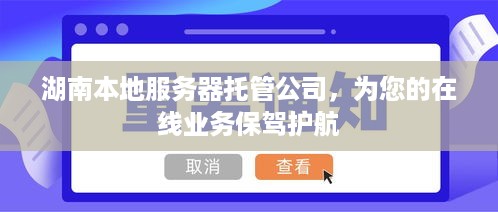 湖南本地服务器托管公司，为您的在线业务保驾护航