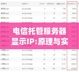 电信托管服务器显示IP:原理与实践