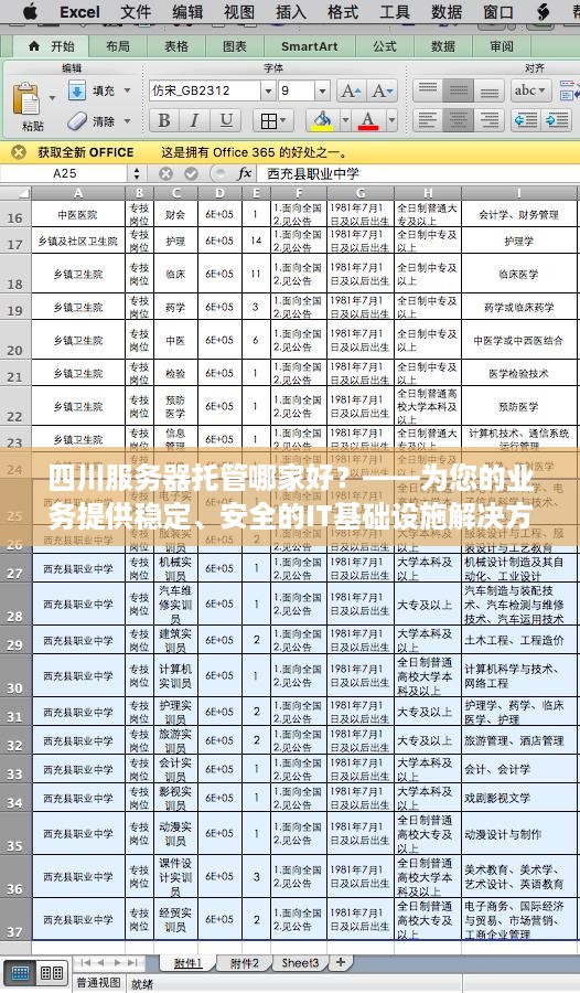 四川服务器托管哪家好？——为您的业务提供稳定、安全的IT基础设施解决方案