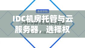 IDC机房托管与云服务器，选择权衡与应用策略