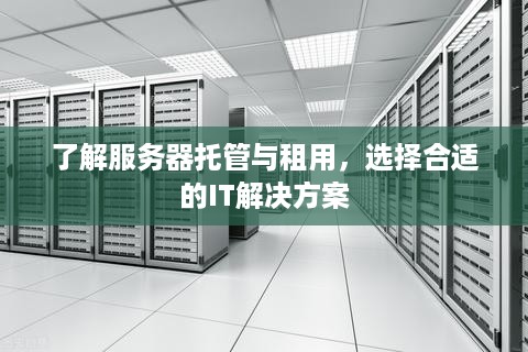 了解服务器托管与租用，选择合适的IT解决方案