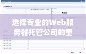 选择专业的Web服务器托管公司的重要性及优势