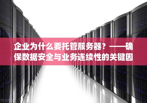 企业为什么要托管服务器？——确保数据安全与业务连续性的关键因素