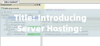 Title: Introducing Server Hosting: A Comprehensive Guide