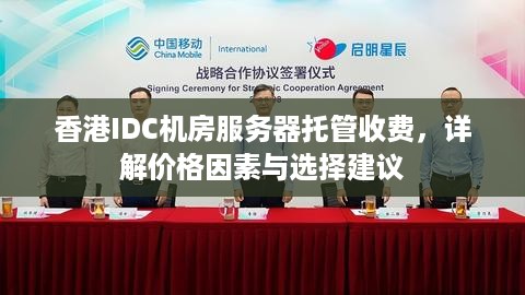 香港IDC机房服务器托管收费，详解价格因素与选择建议