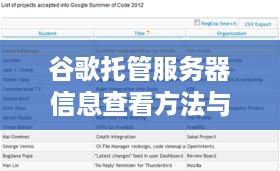 谷歌托管服务器信息查看方法与注意事项