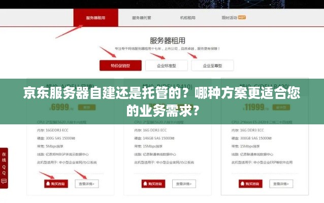 京东服务器自建还是托管的？哪种方案更适合您的业务需求？