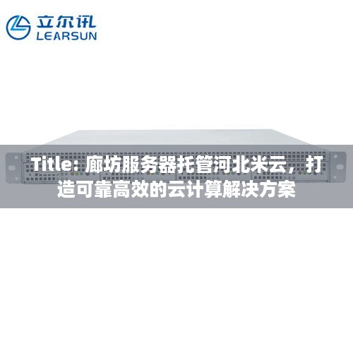 Title: 廊坊服务器托管河北米云，打造可靠高效的云计算解决方案