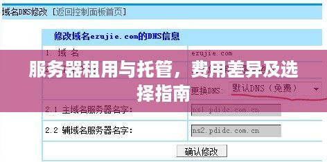 服务器租用与托管，费用差异及选择指南