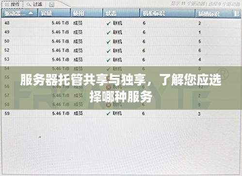 服务器托管共享与独享，了解您应选择哪种服务