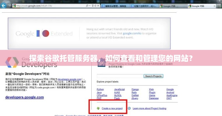 探索谷歌托管服务器，如何查看和管理您的网站？