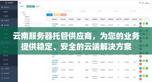 云南服务器托管供应商，为您的业务提供稳定、安全的云端解决方案