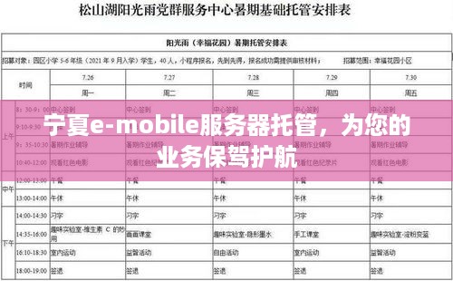 宁夏e-mobile服务器托管，为您的业务保驾护航