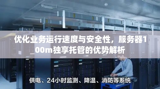 优化业务运行速度与安全性，服务器100m独享托管的优势解析