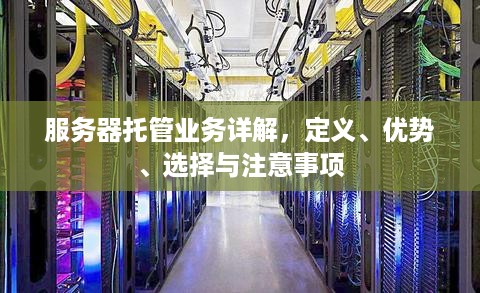 服务器托管业务详解，定义、优势、选择与注意事项