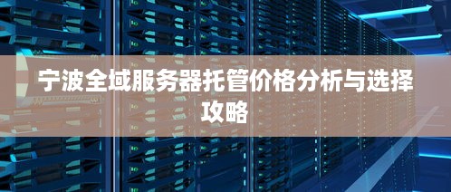 宁波全域服务器托管价格分析与选择攻略